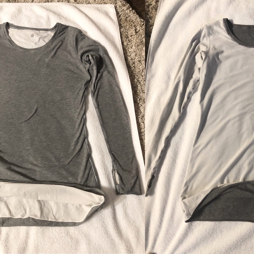 Lululemon Reversible long sleeve. Soft cotton sz 8